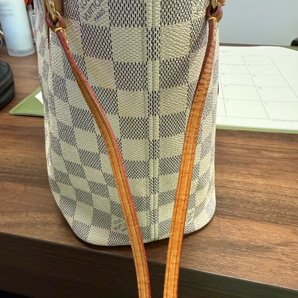 Louis Vuitton Damier Azur Canvas Neverfull PM with Tan Trim - Picture 10 of 16